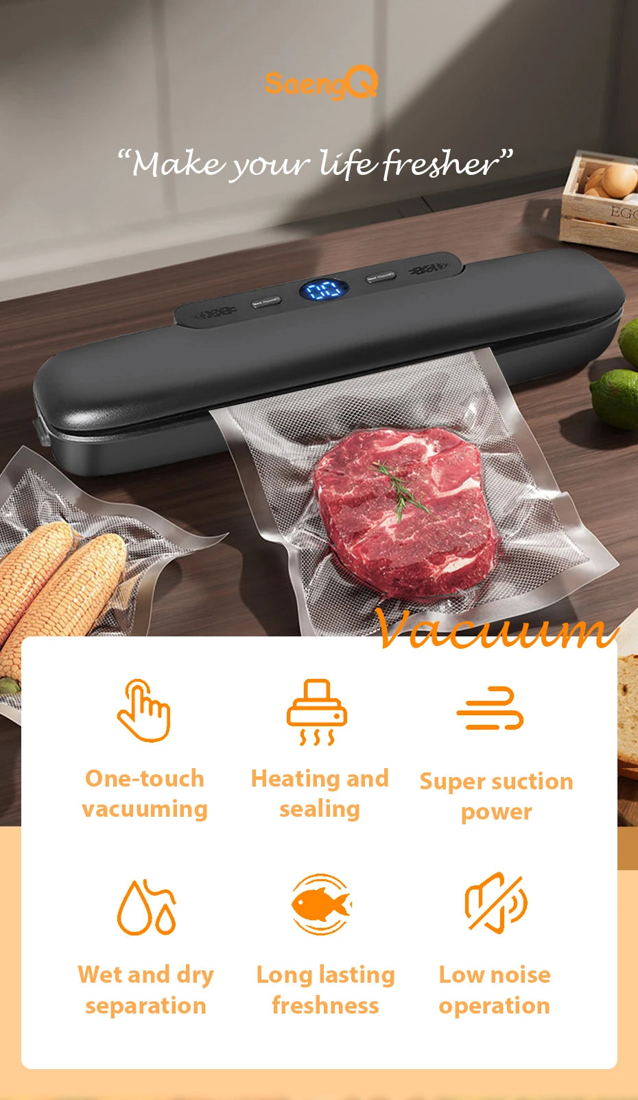 Vacuumaster: Appareil de mise sous vide pour moins de gaspillage alimentaire